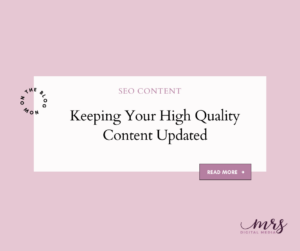 Keeping Your High Quality Content Updated